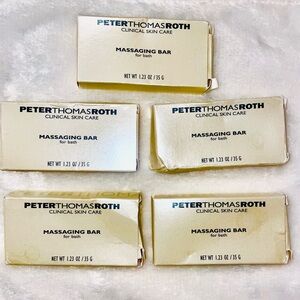 Peter Thomas Roth Massaging Bar Soap Travel Size Lot- Beige Packaging (5 Bars)